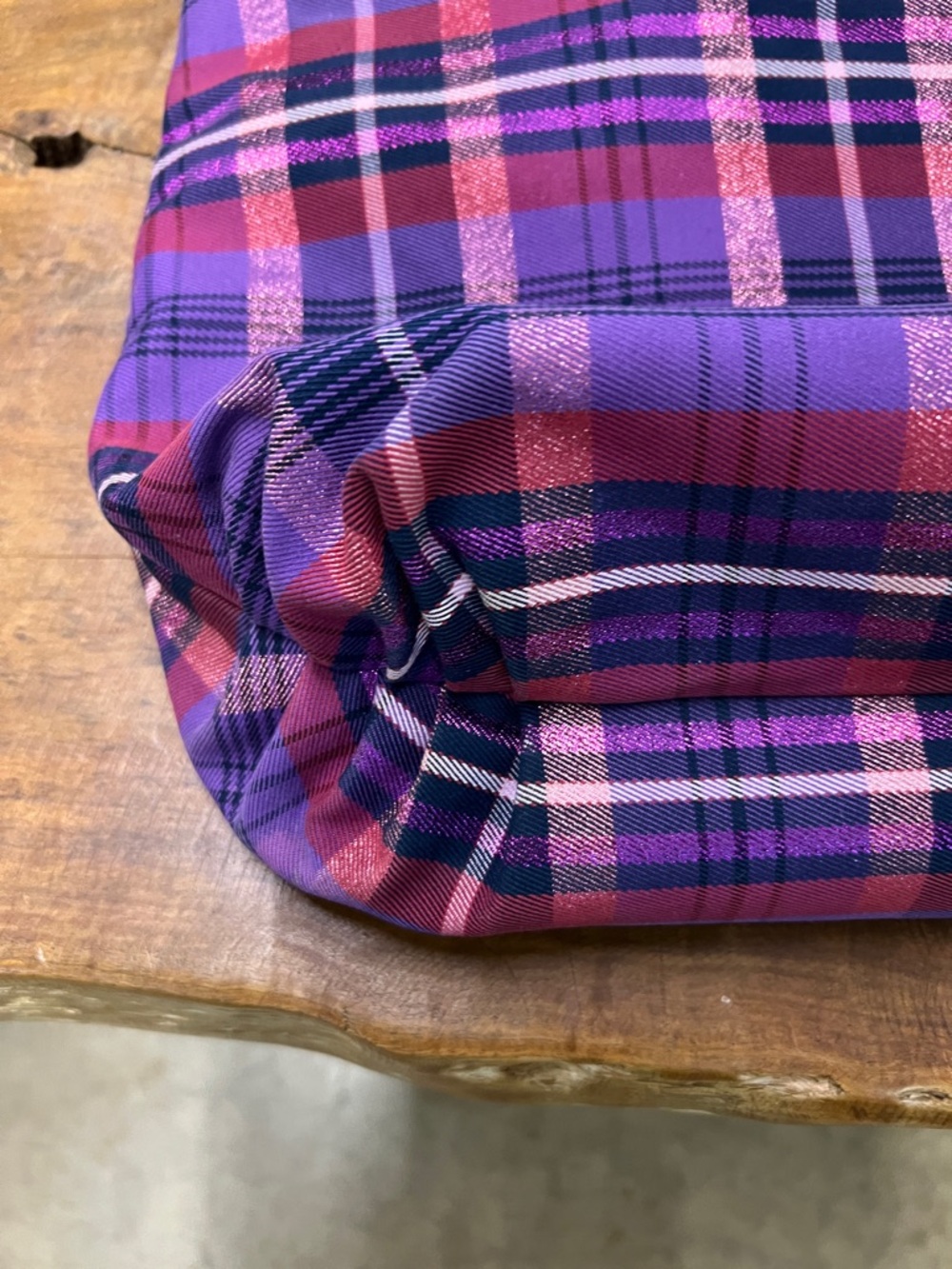 Coach Purple Plaid Poppy Tote with Pink Accents - Picture 8 of 15